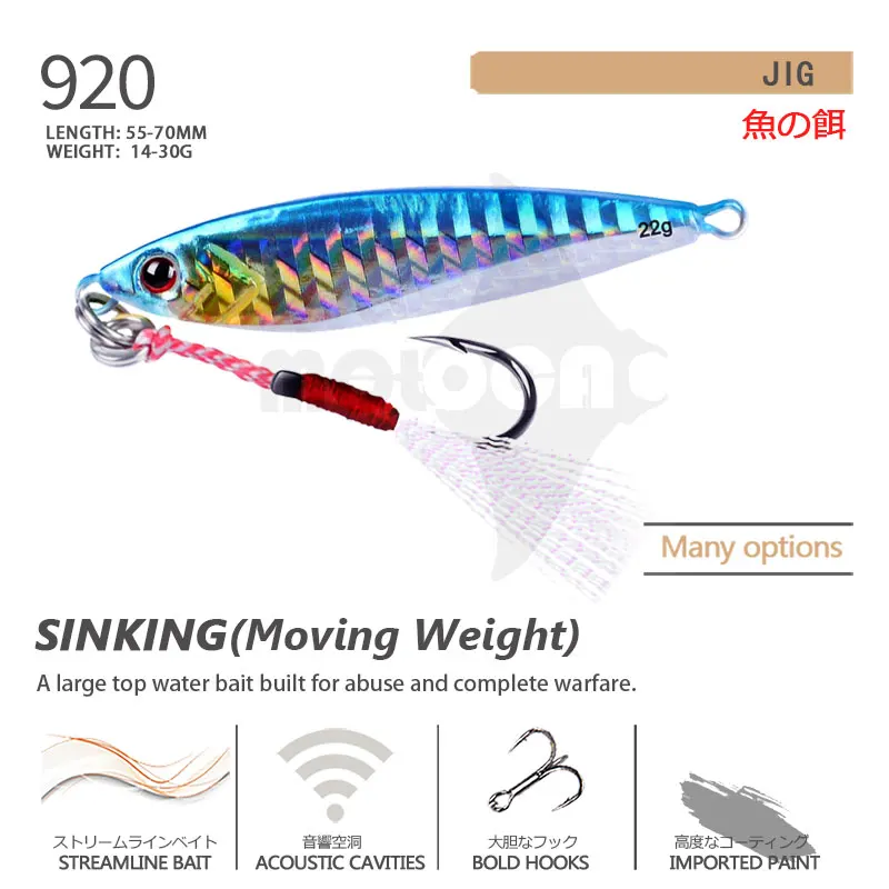 Jig pesca isca baixo metal afundando isca peso 14-30g jigging pesca acessórios mar leurre truite peixe equipamento artificial