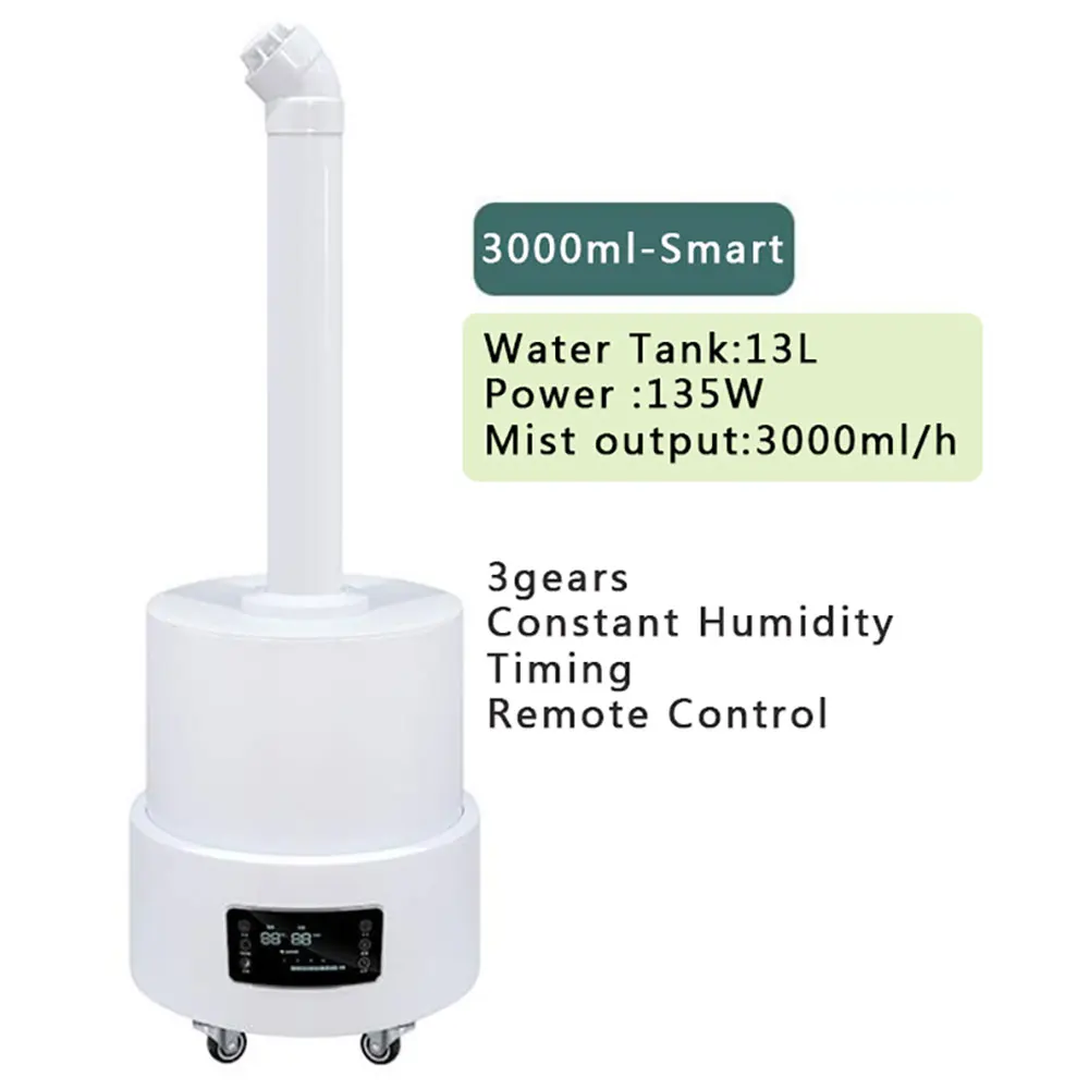 Humidificador portátil de alta potencia para el hogar, difusores ultrasónicos de 13L, 135W, 3 kg/H