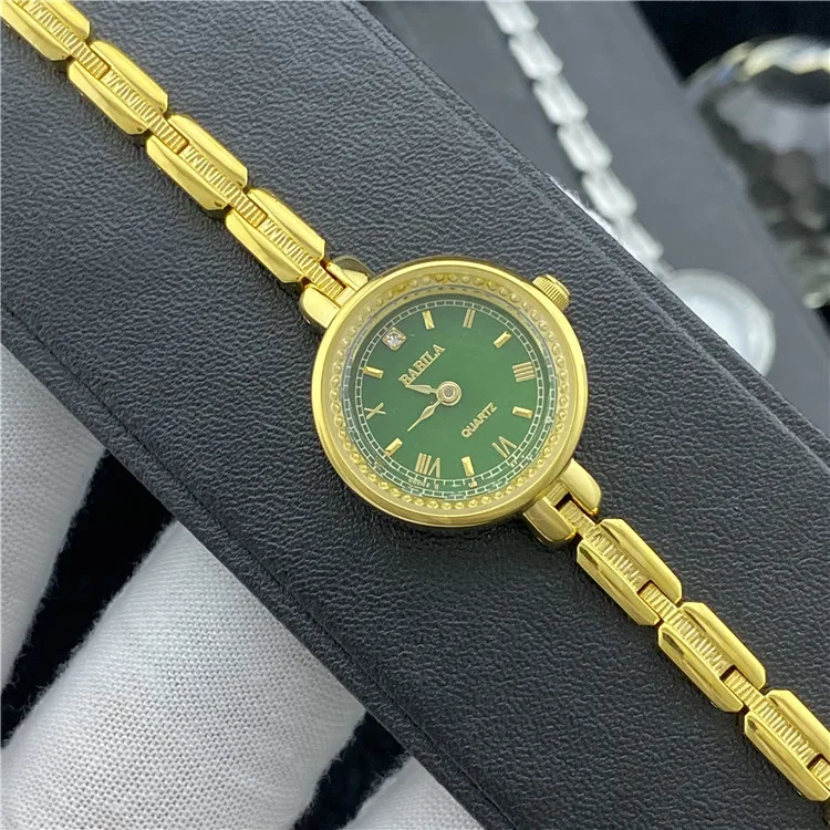 24K Thick Plated Adornment Alluvial Gold Watch Chain Is To Restore Ancient Ways Ms Temperament Luxury gold Watch Quartz  Buckle