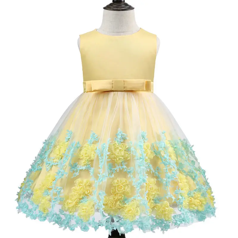 Fairy Flower Girl Dresses For Wedding First Holy Communion Cloth For Girls Childrn Kids Party Tulle Costume Girl Frocks 10 Years