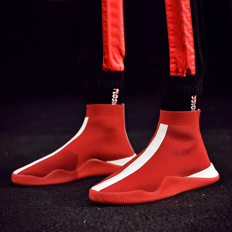 Summer Socks Shoes Couple High-Top Single Shoes Men Women Slip On Shoes Casual Lazy Shoe Breathable Casual Shoe