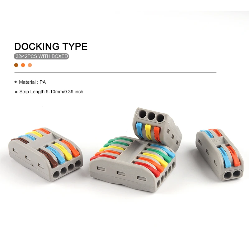 Boxed Quick Butt Universal-Kabelst ecker//Home Elektrokabel Docking-Verbindung Push-In-Kabel klemmen block