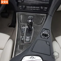 For BMW 6 Series F12 F13 F06 2011-2018 Carbon Fiber Stickers Gear Shift Knob Panel Cover Set Car Interior Styling Accessories