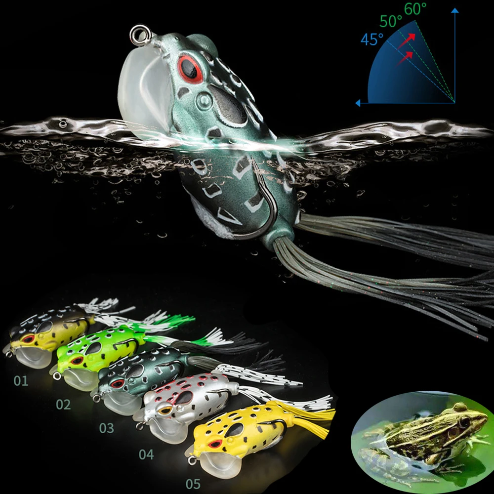 طعم سيليكون ناعم ، طعم اصطناعي متذبذب مثالي لصيد سمك السلور أو الضفدع أو الكارب ، 62 مللي متر