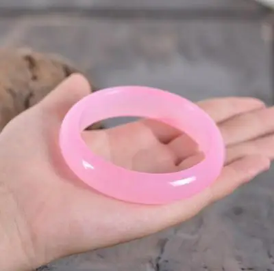 

Natural Agate Chalcedony Pink 54-64mm Bracelet Elegant Princess Jewelry For Mom For Girlfriend