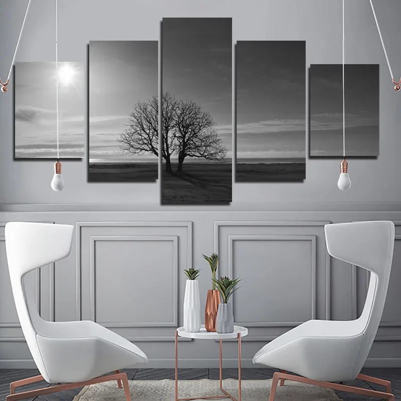 Sunshine and Dead Trees in the Wasteland Photographic Wall Painting Decoration Frameless HD Printing Customized Poster