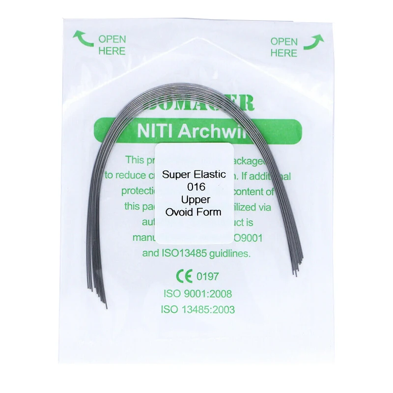 치과 교정 치과 Elastics 와이어 치과 교정 치과 Nitinol 아치 치과 재료 Super Elastic NITI Round Archwire 5 Bag