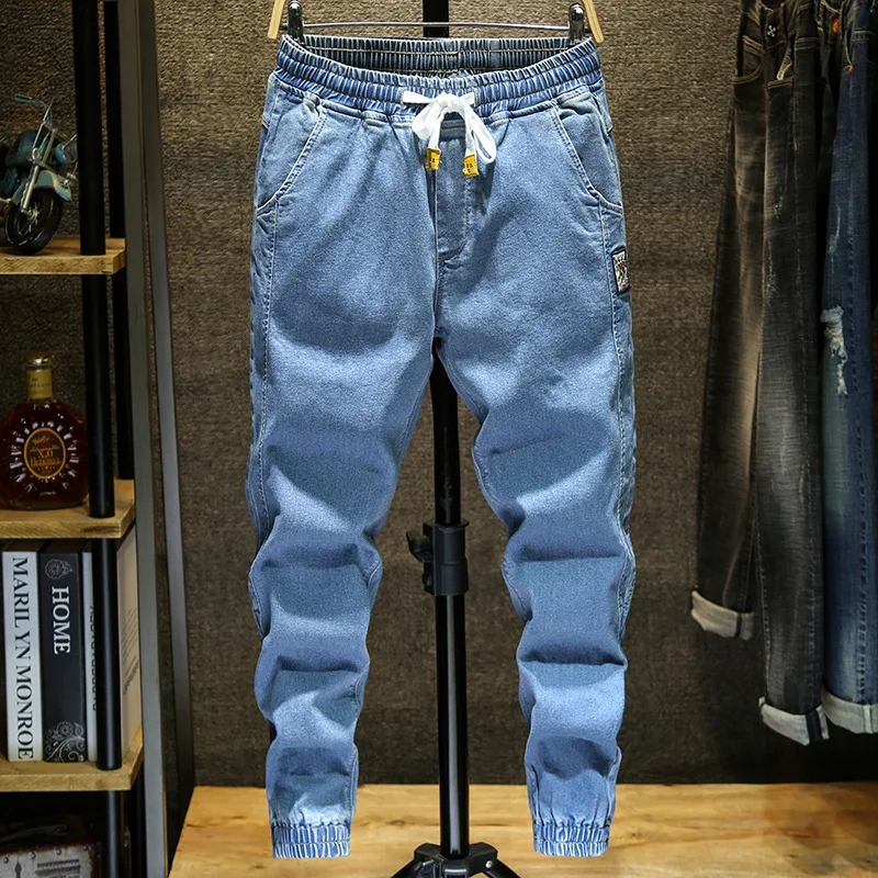 ICCLEK 2021 Fall Bunch Harem Pants Men's Jeans Casual Denim Men's Pants Men Jeans Pants  Plus Size Jeans  Baggy Jeans