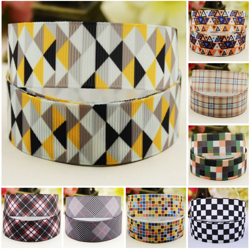 22mm,25mm,38mm,75mm Ruban check pattern Cartoon Character printed Grosgrain Ribbon party decoration 10 Yards Mul114