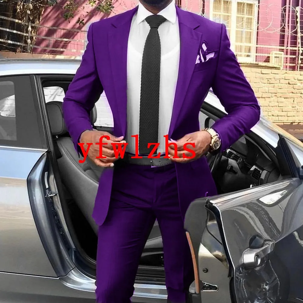 Handsome One Button Groomsmen Notch Lapel Groom Tuxedos Men Suits Wedding/Prom Best Blazer ( Jacket+Pants+Tie) B472