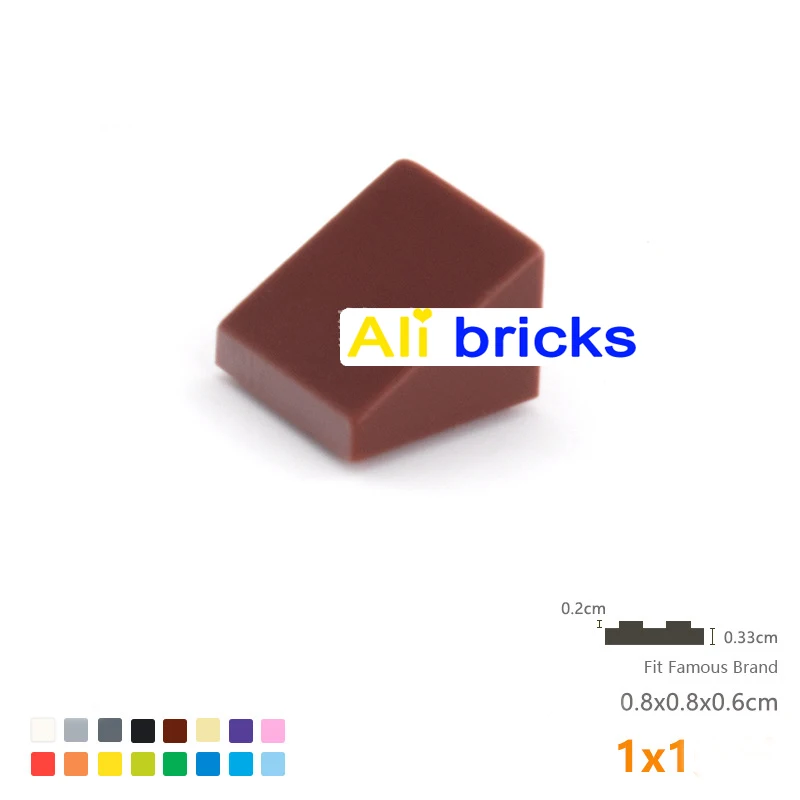 100 stücke DIY Bausteine Figur Glatte Abgeschrägte Ziegel 1x1 Pädagogische Kreative Größe Kompatibel Mit 54200 Spielzeug für Kinder