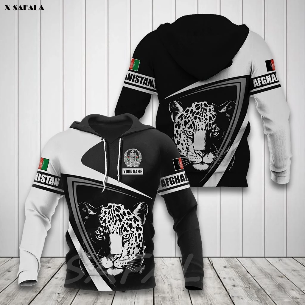 

AFGHANISTAN COAT OF ARMS LEOPARD Country Flag 3D Printed Man Zipper HOODIE Pullover Sweatshirt Hooded Jersey Tracksuits