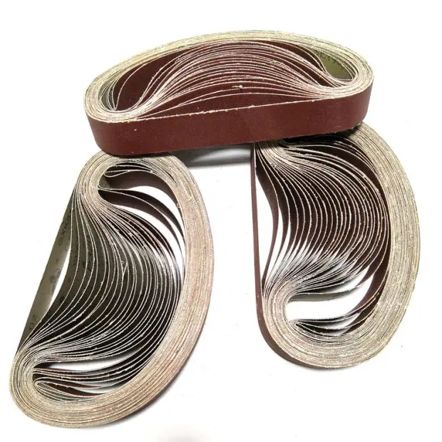 10pcs 30x640mm Sanding Belts 80-100 Grits Sandpaper Abrasive Bands for Sander Power Rotary Tools Dremel Accessories