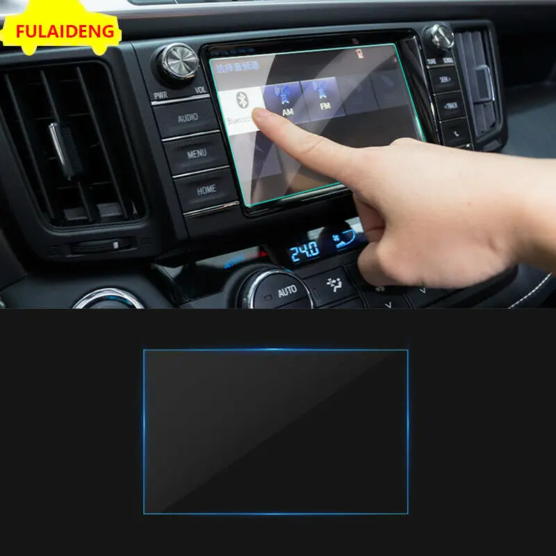 

For Toyota RAV4 2016-2018 Car GPS Navigation Screen Steel glass Protective Film Moulding Cover Trim Car Accessories