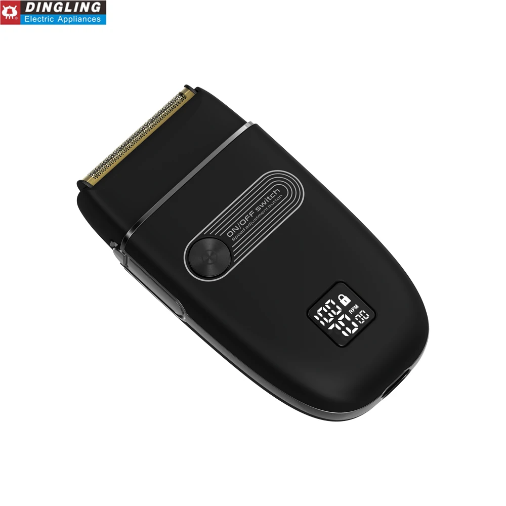 Dingling-Professional Acabamento Shaver, 3-Speed Barbeador Elétrico, Bald Head Shaving Machine, Navalha de barba, RSCW-5009