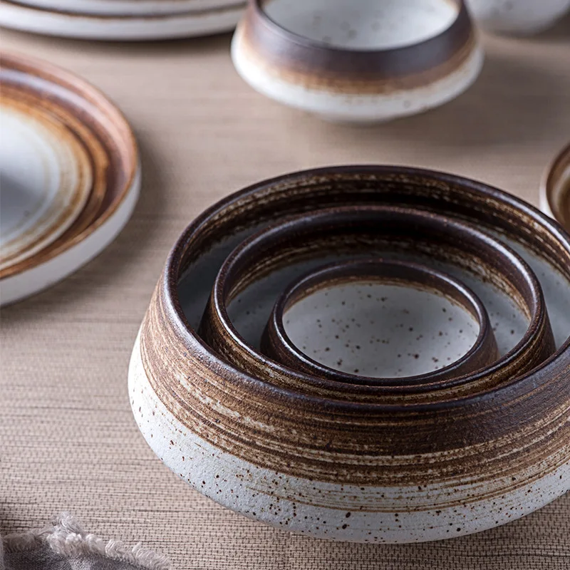 KINGLANG Ceramic Pottery Noodle Soup Salad Bowl High Quality Matt Finishing Tableware Factory Wholesale Dishes