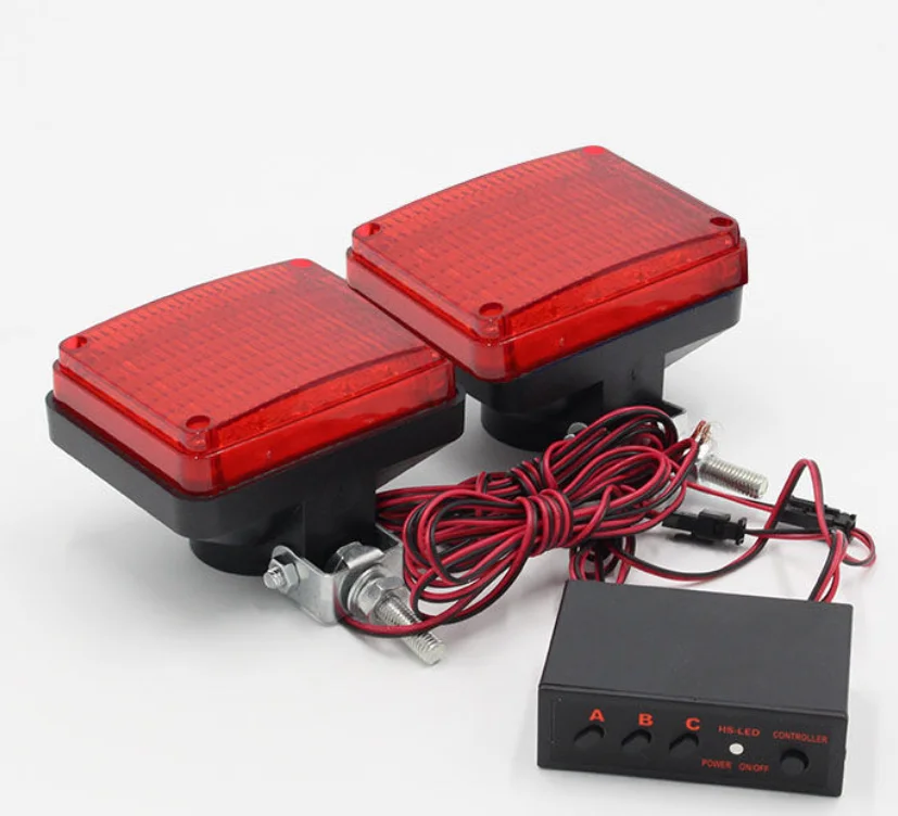 

Red/Blue POLICE Motorcycle Led driving flash light Fog light Moto Emergency warning Strobe flasher beacon signal Caution lamp12V