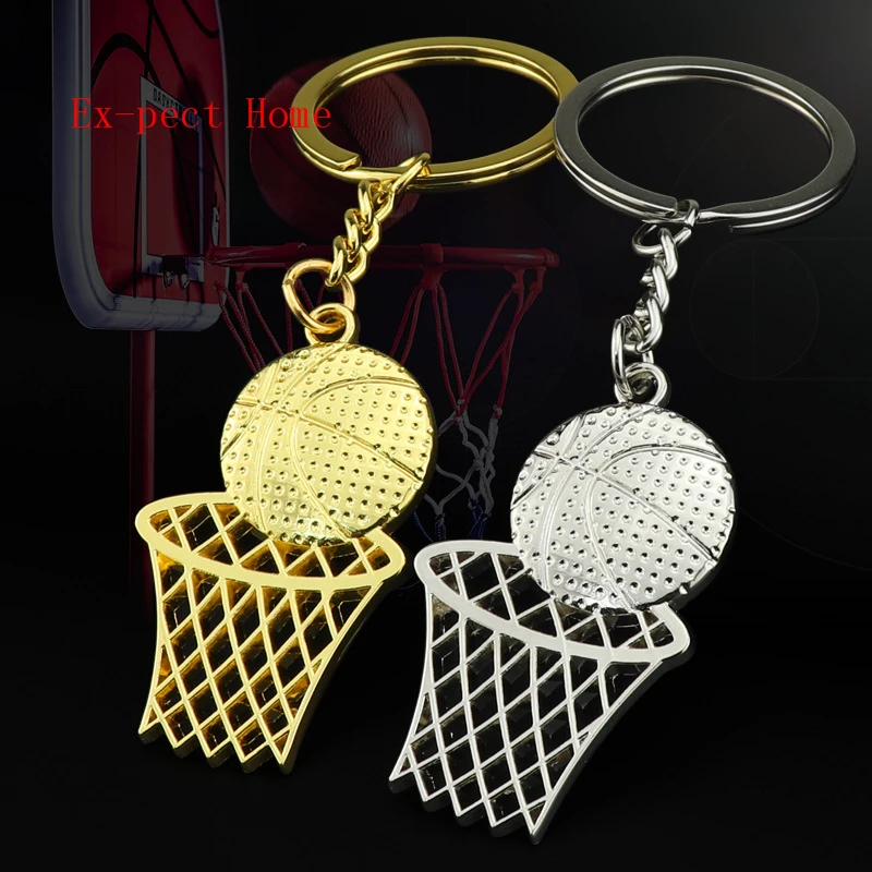 

FREE SHIPPING BY DHL 200pcs/lot 2020 New Metal Basketball Keychains Zinc Alloy Basketball Three Point Shot Keyrings Sports Gifts