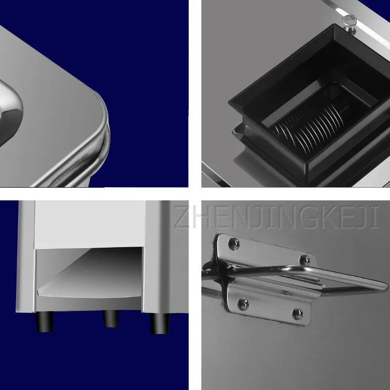 Commercial Meat Cutter Stainless Steel Electric Cut Cattle Sheep Roulade Fully Automatic Minced Meat Shredded Diced Cutting Tool