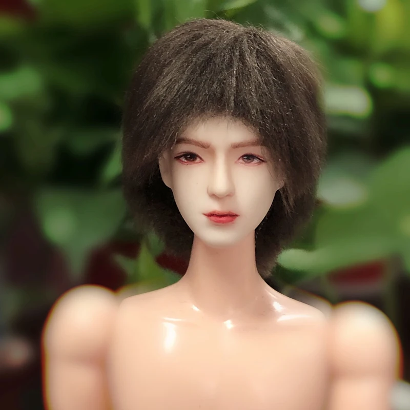 children handmade toy 1/12 1/8 1/6 1/3 1/4 uncle Doll wig BJD/SD doll props Accessories colorful Black  brown short hair 1 pcs