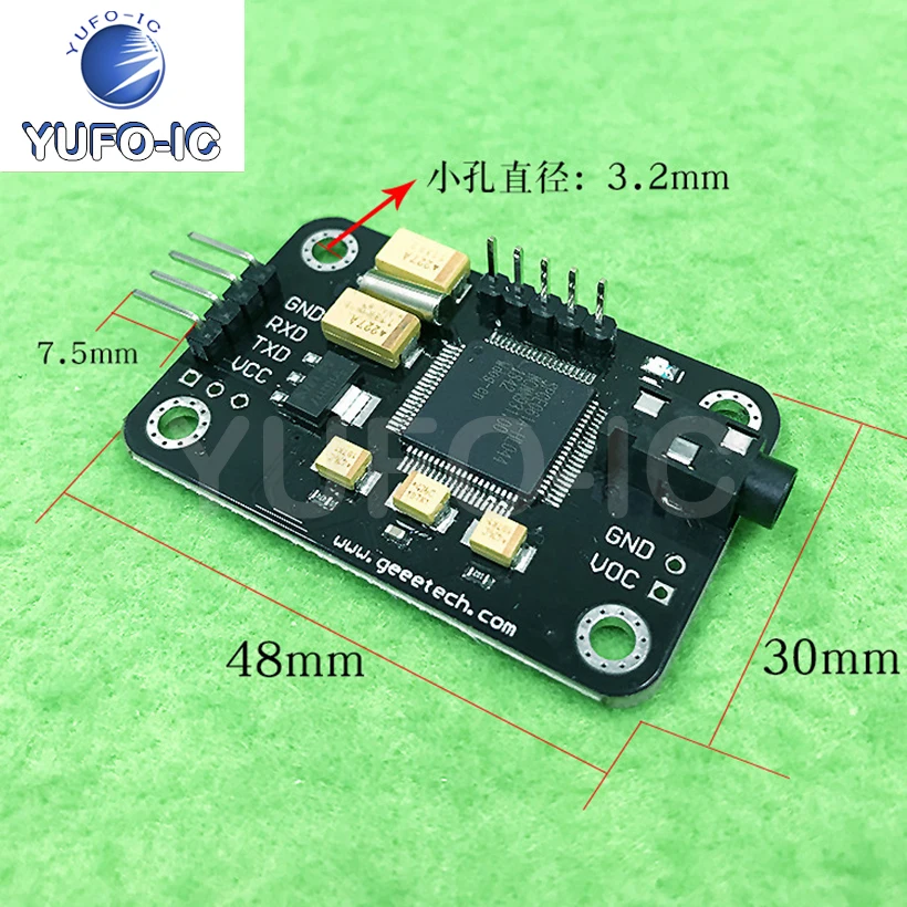 Free Ship 1pcs Human Voice Recognition Speakrecognitionvoicerecognition Module Black Plate