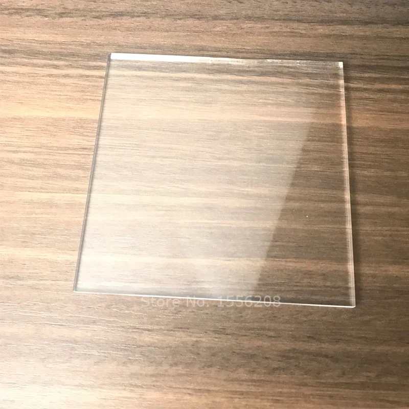 100x100mm Transparent Acrylic Square Plate Plexiglass Panel Clear Plastic Sign DIY Screen Board Thickness 2-10mm Thickness