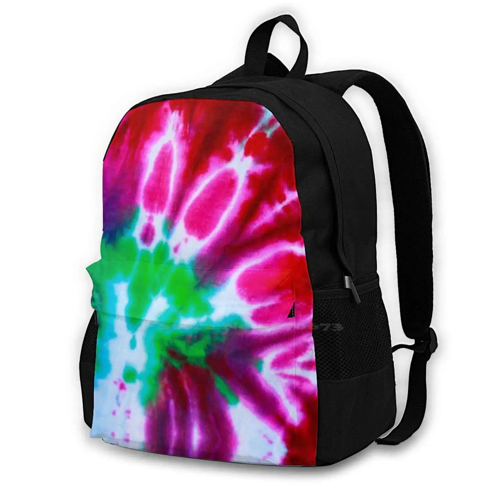 Red And Green Fabric Dye Bag Backpack For Men Women Girls Teenage Black Tie Dye Tie Dye Swimsuit Pastel Tie Dye Tie Dye Party