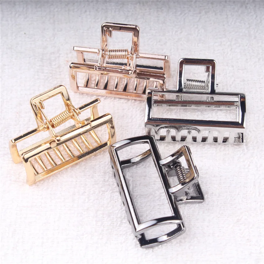 Garras geométricas do cabelo para mulheres, grampo do cabelo do vintage, grampos do cabelo do metal, presilha, cocar, acessórios do chuveiro, grampo do rabo de cavalo