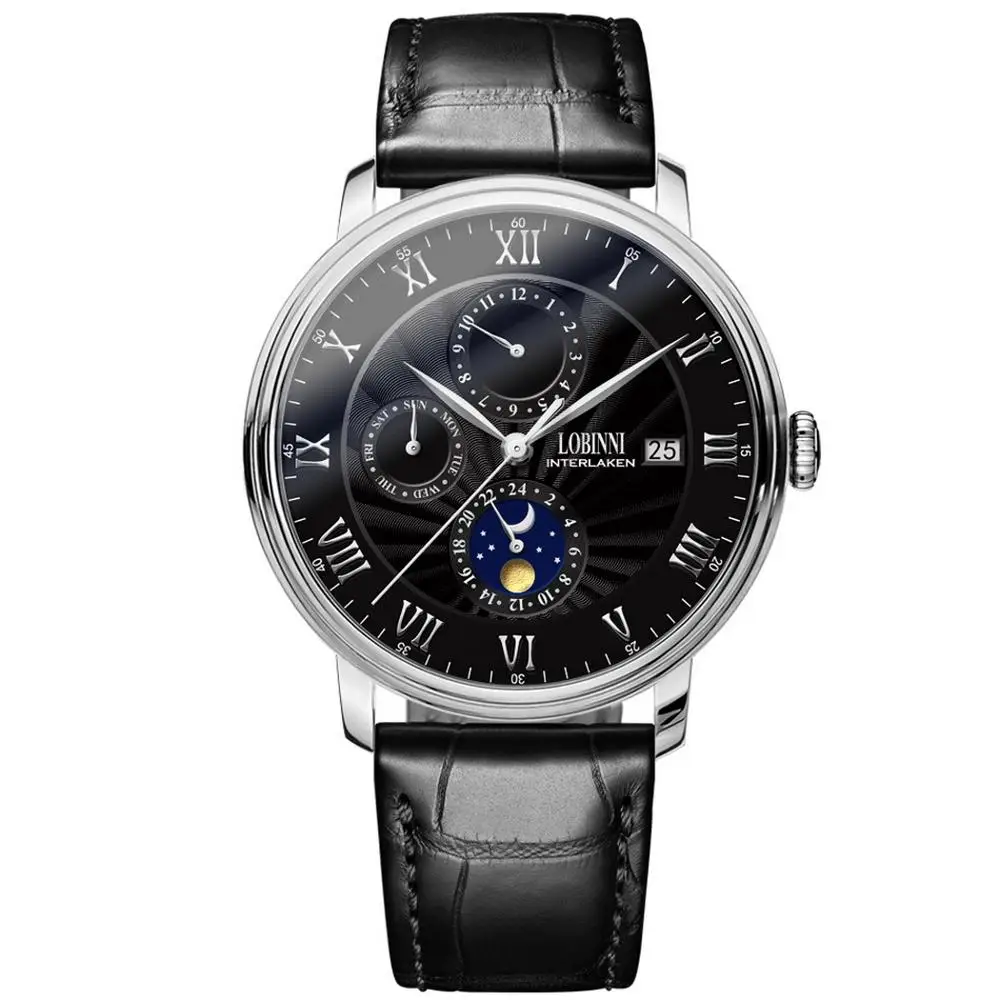 

Switzerland mens wrist watches,men automatic watch LOBINNI man luxury mechanical wristwatch waterproof luminous dress timepiece
