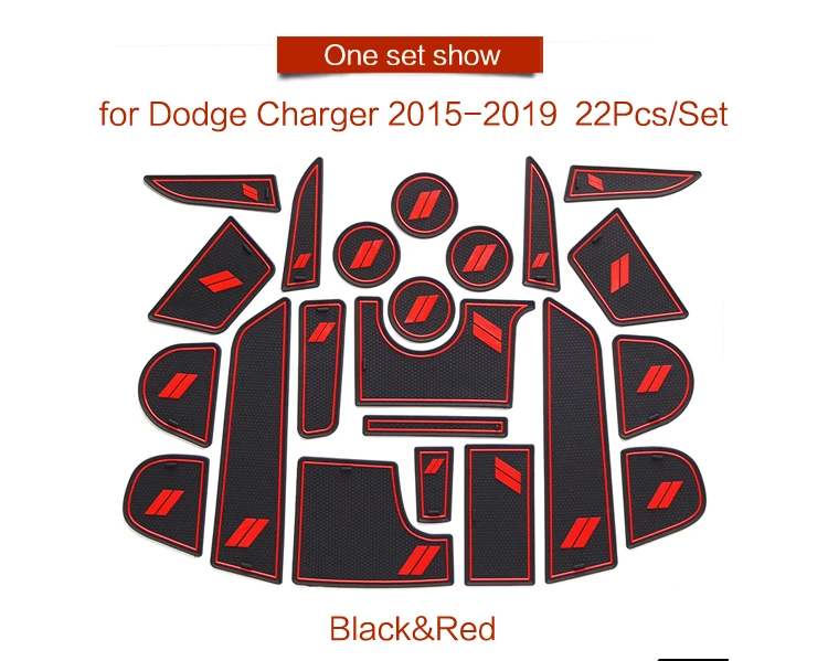 ZUNDUO für Dodge Charger 2015 2016 2017 2018 2019, rutschfeste Torschlitz-Tassenmatte, rutschfeste Türrillenunterlage, internes Zubehör – Detail 10