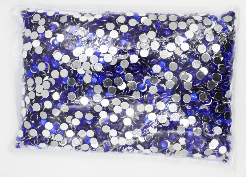 Crystal AB 40 Colors 7~12mm Flat Back Round Acrylic Rhinestones Beads/ Stones ,3D Acrylic Nail Art / Garment Decoration