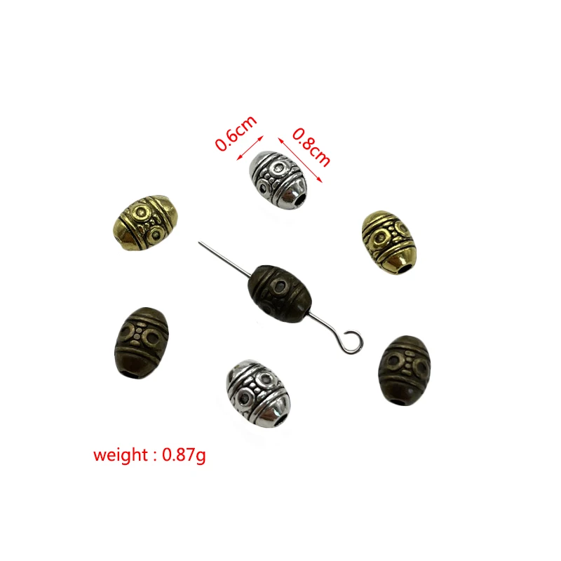 Oval Carved Perforated Beads Loose Beads Beads for Jewelry Making DIY Bracelet Necklace Accessories Connection