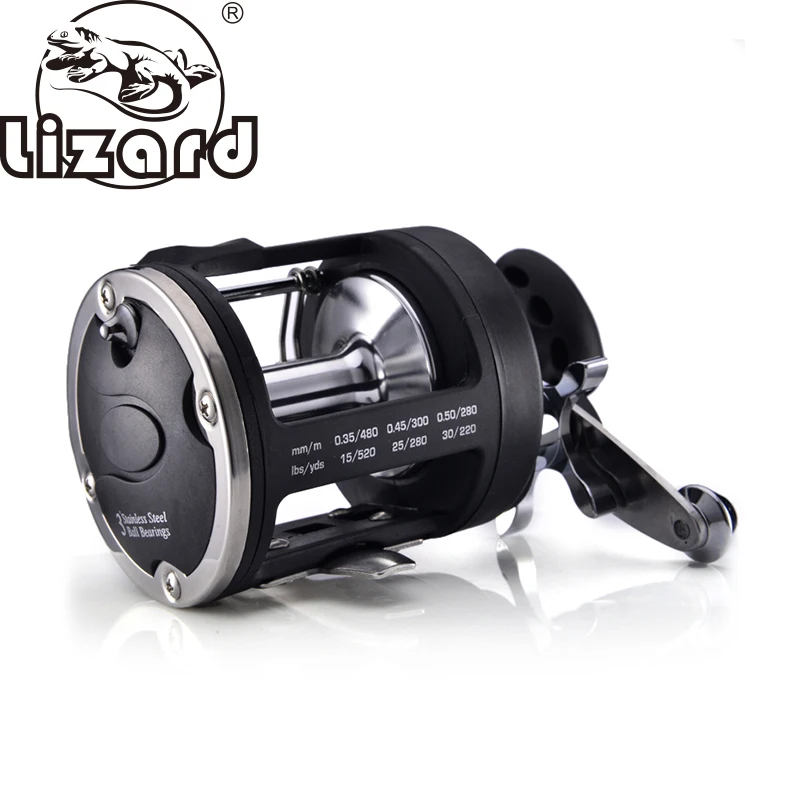 

Lizard Fishing Boat Reel for Salt Water, Big Surf Fishing, Free Shipping, 3.8:1, 3BB Baitcasting or trolling