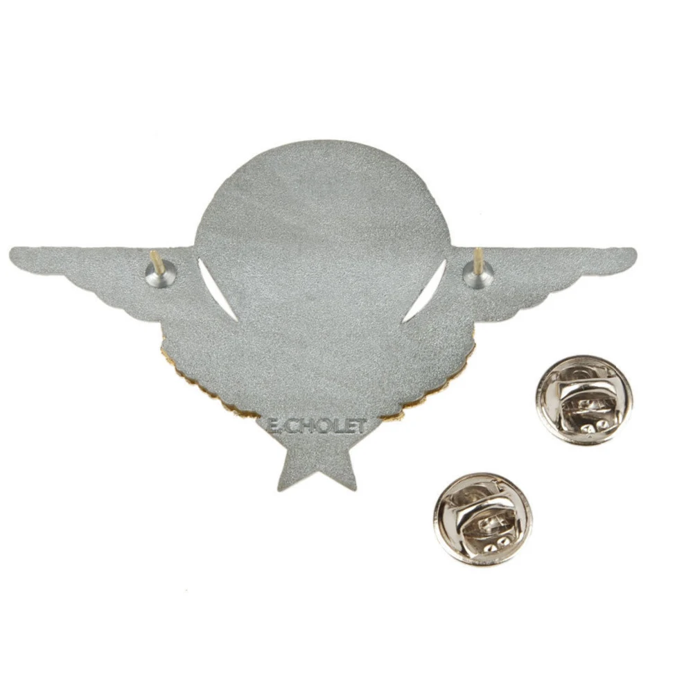 FRANCE BREVET ARMY INSTRUCTOR PARATROOPER AIRBORNE WINGS STAR MILITARY BADGE PIN