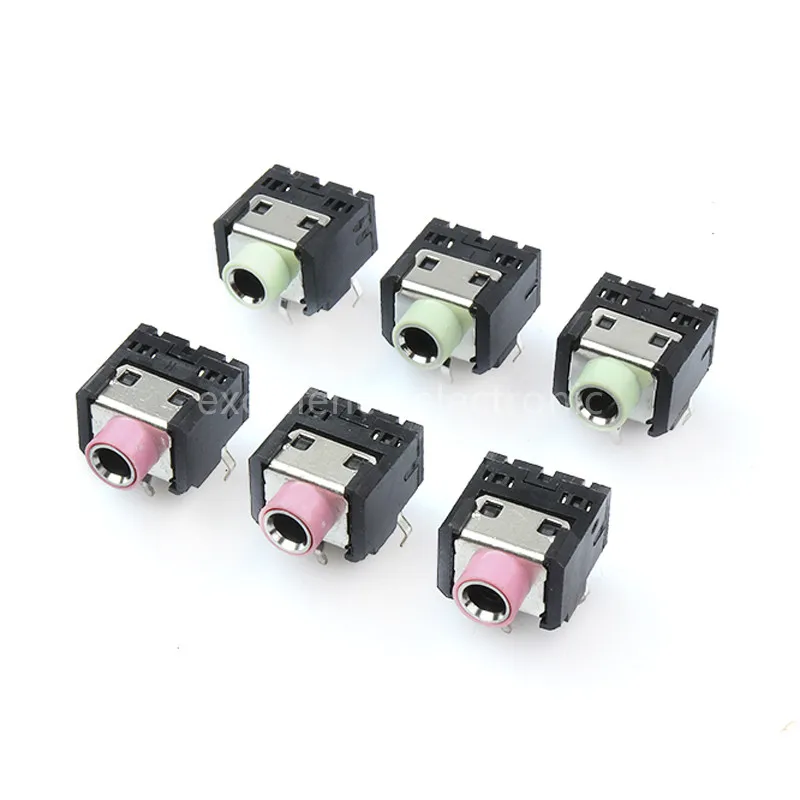 10PCS PJ-306 3.5MM 5P Headphone Jack Headphone Socket DIP PJ306 Double Track Video Audio Computer Socket 