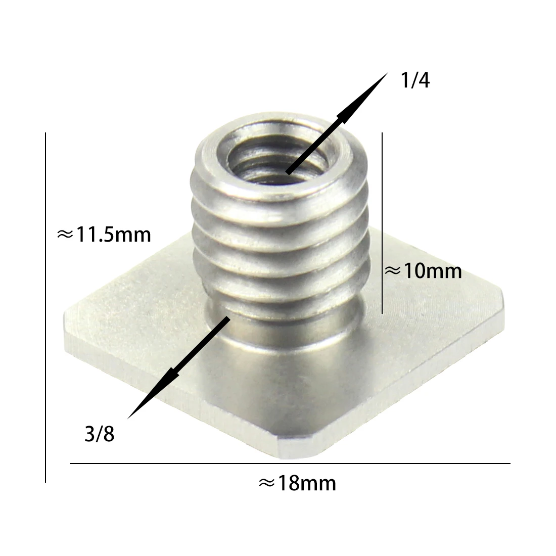 Stainless Steel CNC Female to Male 1/4