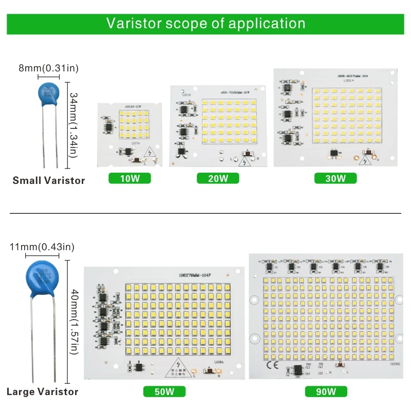 Puce LED 2835SMD pour budgétaire d\'extérieur, 10W, 20W, 30W, 50W, 100W, perles lumineuses, AC 220V-240V, lampe, bricolage