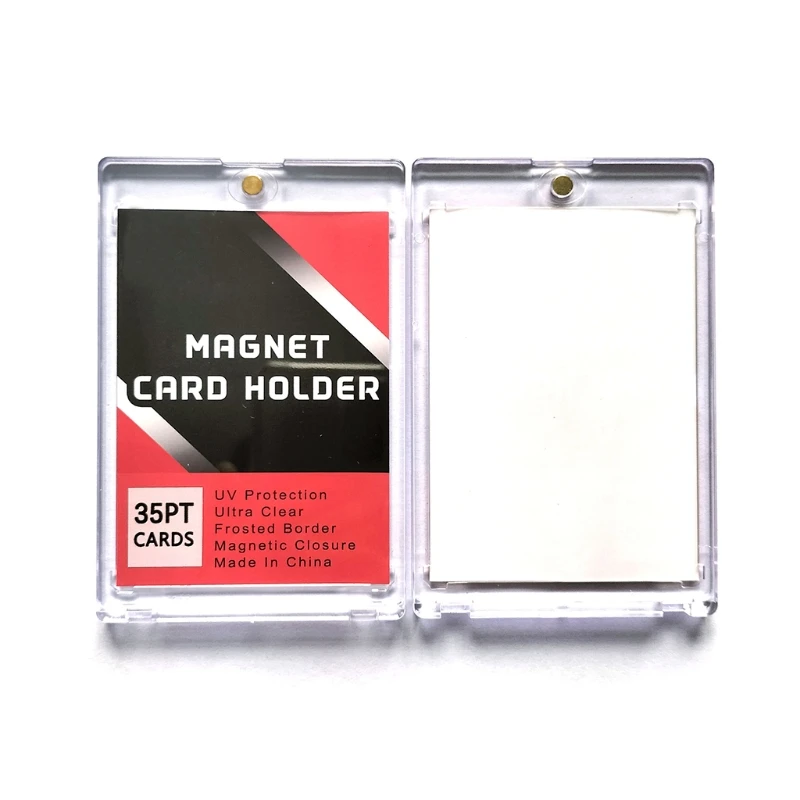 

Magnetic Card Holder Cases Acrylic Card Holder 35PT-180PT Clear Trading Card Protector for Sport Card Game Card Storage