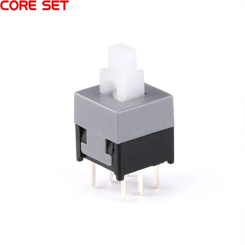 20PCS Self-locking / Unlocking Switch 5.8*5.8MM 7*7MM 8*8MM 8.5*8.5MM 6 Pin DPDT Mini Push Button Flat 7X7mm Micro Switch Kit