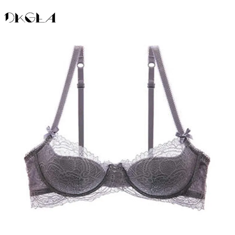 Fashion Young Girl Bra Plus Size D E Cup Thin Cotton Underwear Women Sexy Brassiere Pink Lace Lingerie Push Up Bras Embroidery