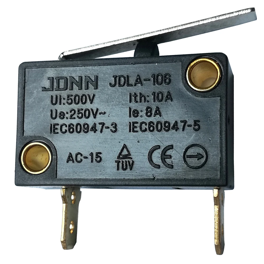JDNN JDLA-106 prosta długa dźwignia zginania długie ramię mikroprzełączniki mikroprzełącznik 80A 250V 2 piny, 2-Pack