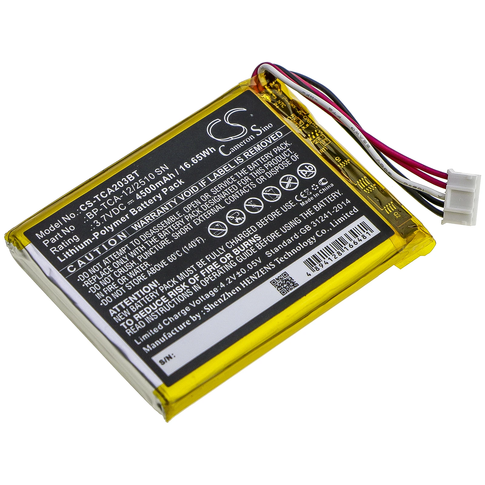 Replacement Battery for Xfinity  Home Security Touch Screen GSP055771  Technicolor  BP-TCA-12/2510 SN Xfinity  GSP055771