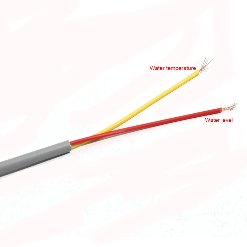 Sensor de nivel de temperatura del agua de silicona de 2 núcleos para controlador de calentador de agua de energía Solar, Cable de la serie de montaje lateral de 50cm