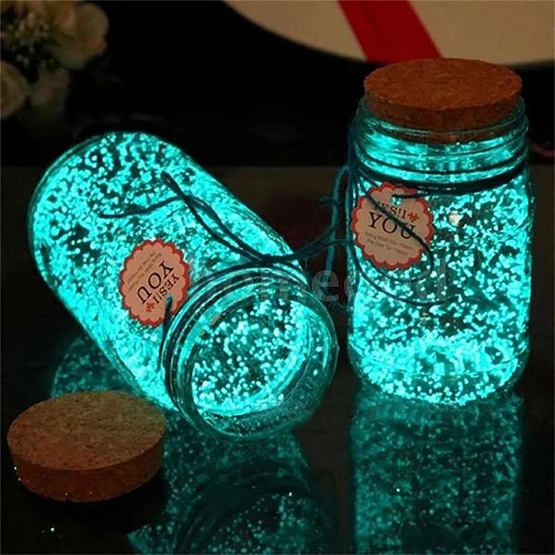 10g Glow Gravels Stones Glow in the Dark Luminous Noctilucent Sand Fish Tank Aquarium Fluorescent Particles DIY Party Decoration