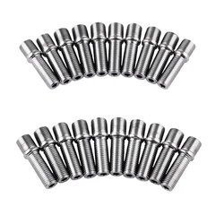 20PCS Extended Wheel Stud Conversion M14x1.5 to M12x1.5 50mm Screw Adapter