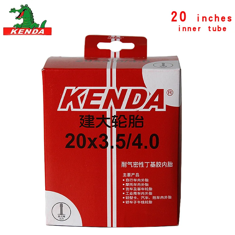 KENDA bicycle inner tube 20*3.5-4.0 AV tyre beach bike tire tube Bicycle parts 20 inch city fat tyres snow bike tires inner tube