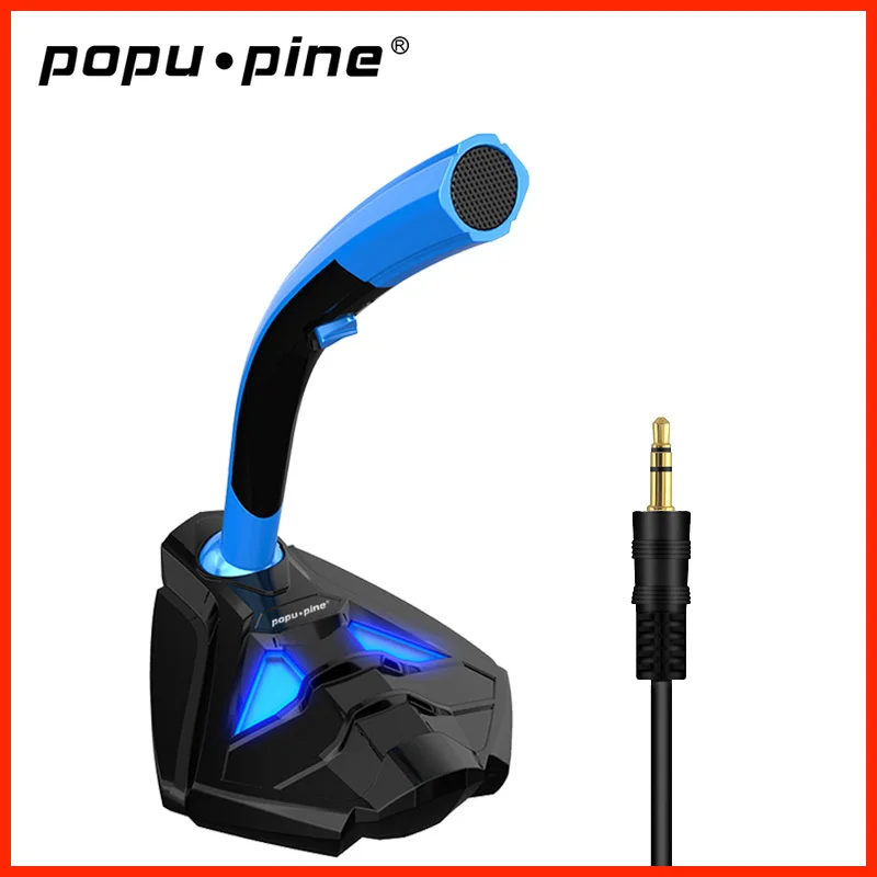 

PopuPine Mini 3.5mm Gaming Computer Microphone With Phone Holer Professional Karaoke Audio Studio Microfono for Computer Laptop