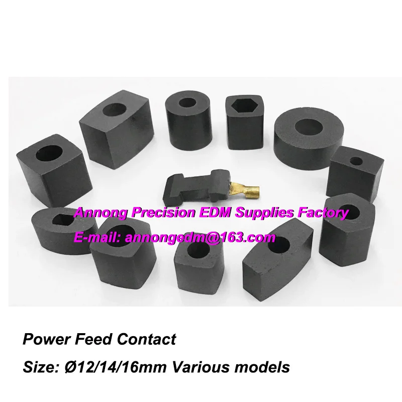 (5pcs each size) Ø6/8/12/14/16mm Power Feed Contact of YG3X Tungsten steel alloy,High wear resistance and Hardening for Wire Cut