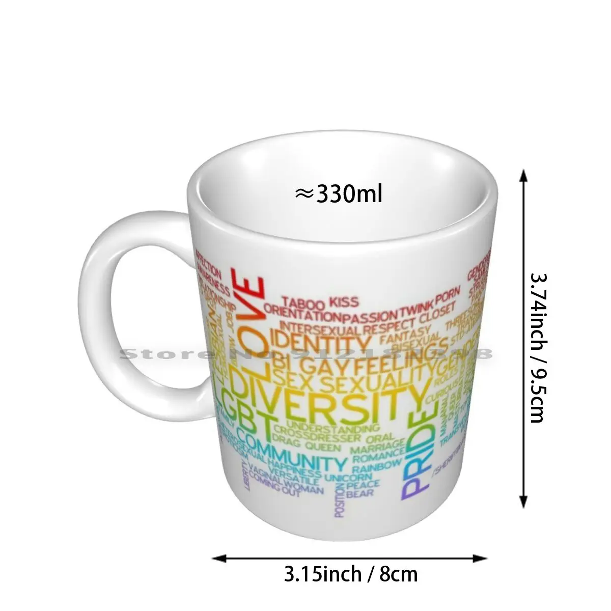 Lgbt Words Cloud Ceramic Mugs Coffee Cups Milk Tea Mug Lgbt Gay Rainbow Lesbian Bisexual Bi Trans Love Pride Proud Closet