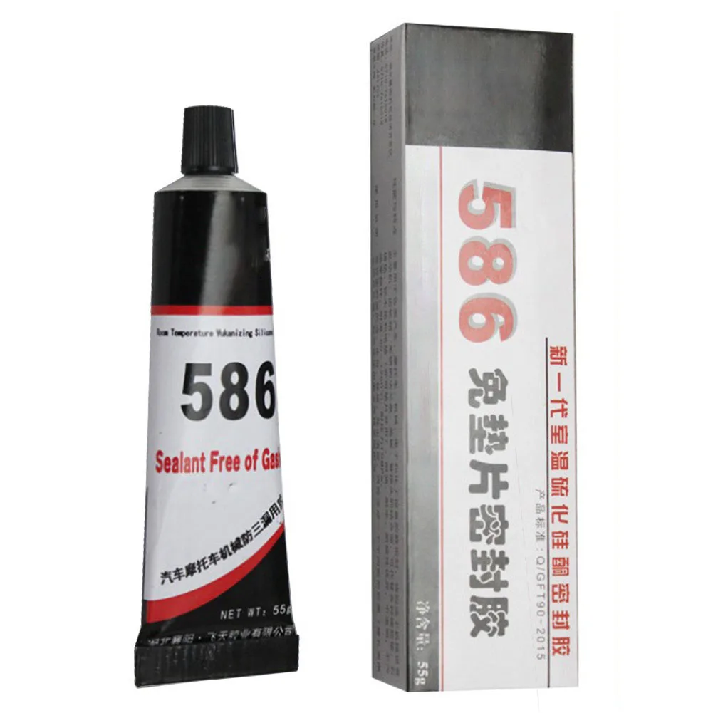 High Temperature Sealant Car Motorcycle Repairing Glue Black Silicone Free-Gasket Waterproof To Oil Resist  55g